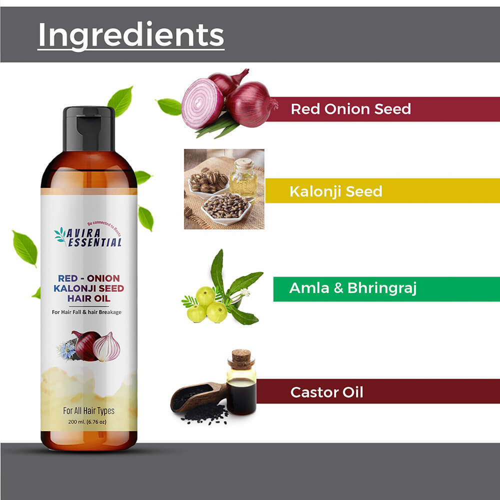 Red Onion – Kalonji Seed Hair Oil