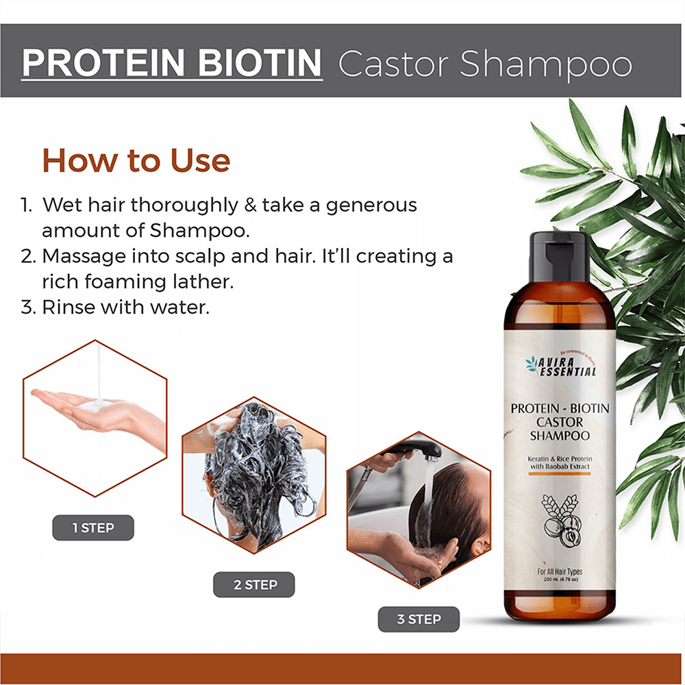 Protein Biotin Castor Shampoo